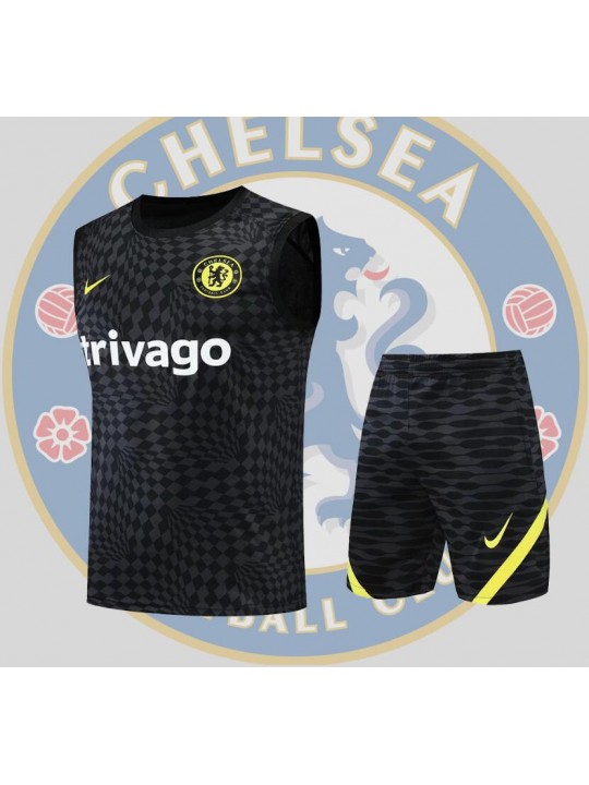 Camiseta Chelsea vest training kit kit black stripe  22/23