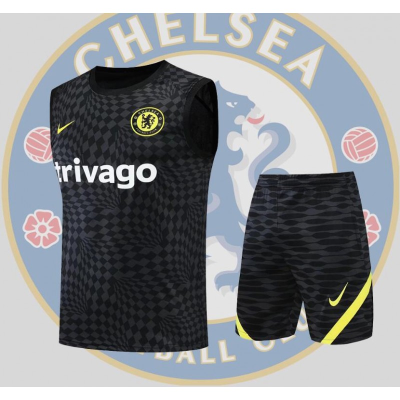 Camiseta Chelsea vest training kit kit black stripe  22/23