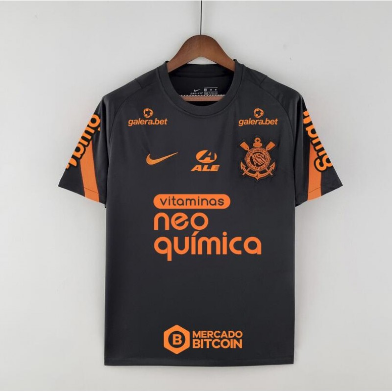 Camiseta all sponsors Corinthians Pre-match Training black 22/23