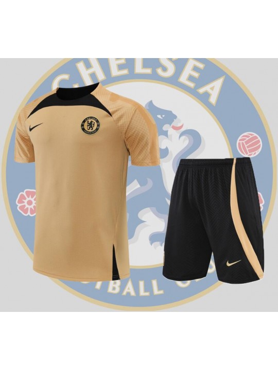 22/23 Chelsea Training Short Sleeve Kit Gold