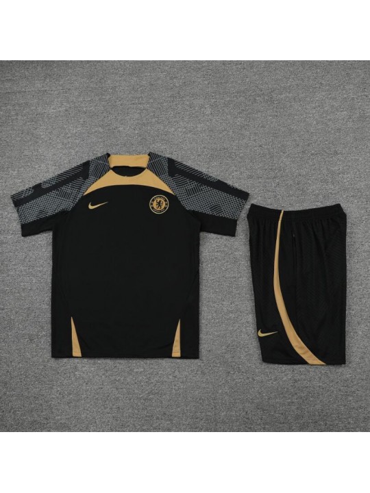 22/23 Chelsea training suit short sleeve kit black