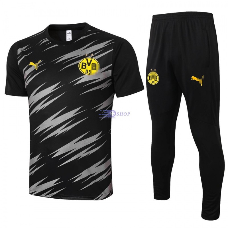 Camiseta de Entrenamiento Dortmund 2020/2021 Kit Negro Royado