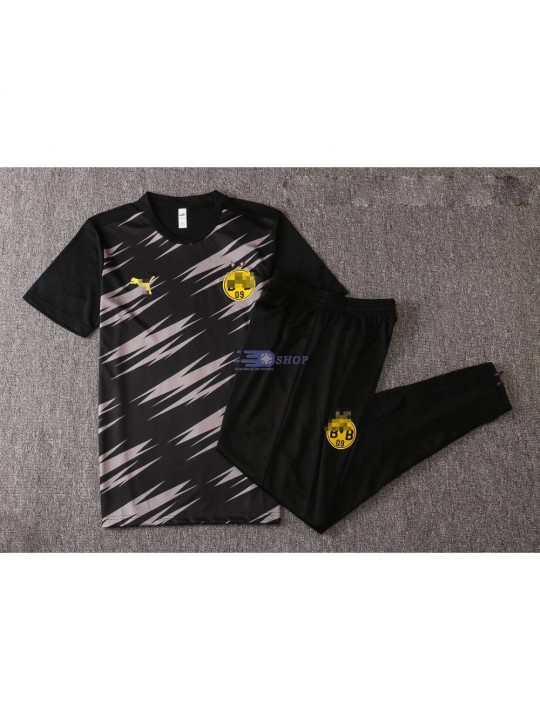 Camiseta de Entrenamiento Dortmund 2020/2021 Kit Negro Royado