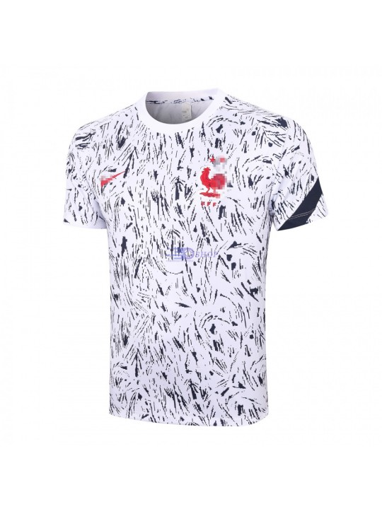 Camiseta de Entrenamiento Francia 2020 Blanco Rayado