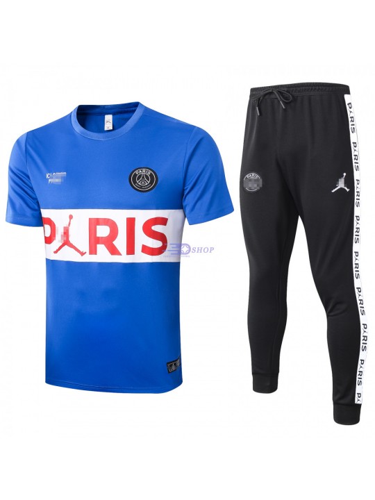 Camiseta De Entrenamiento PSG 2020/2021 Jordan Azul/Blanco