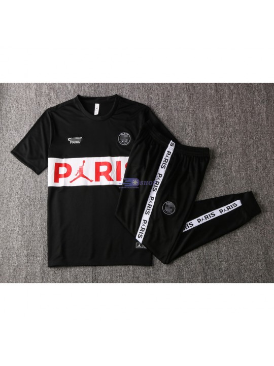 Camiseta De Entrenamiento PSG 2020/2021 Jordan Negro/Blanco