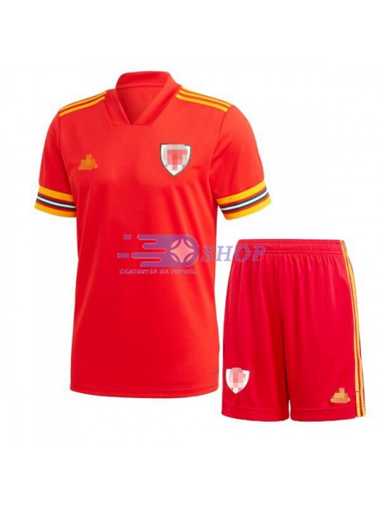 Camiseta Gales 1ª Equipación 2020 Eurocopa Niño kit