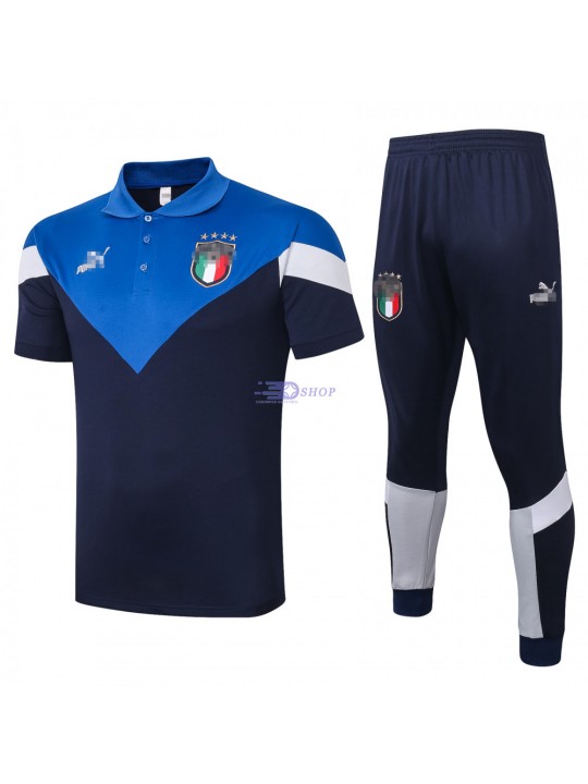 Polo Italia 2020 Kit Azul Marino/Azul