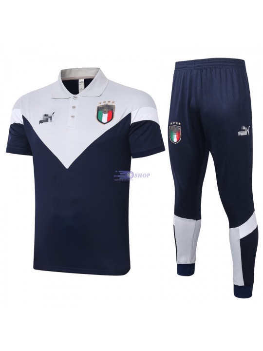 Polo Italia 2020 Kit Azul Oscuro/Gris Claro